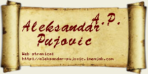 Aleksandar Pujović vizit kartica